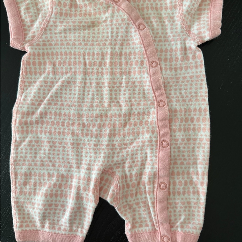 Hanna Andersson Pink and White Kids One Piece